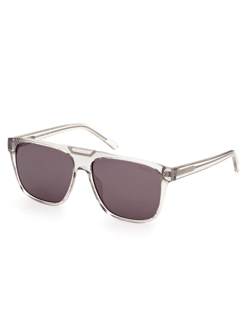 Grey Men's Guess Aviator Sunglasses | 8039156-WV