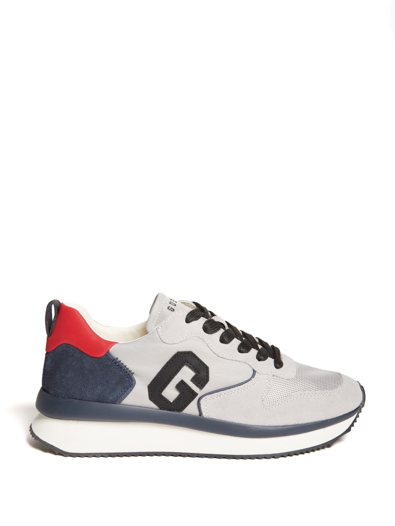 Grey Men's Guess Made Faux-Suede Sneakers | 5327694-CN