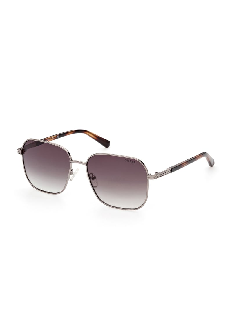 Grey Men's Guess Metal Square Sunglasses | 4637285-MX