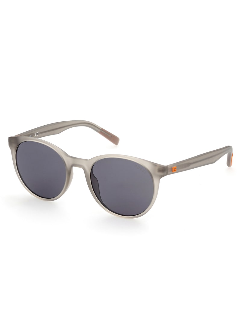 Grey Men's Guess Round Sunglasses | 3546179-JU