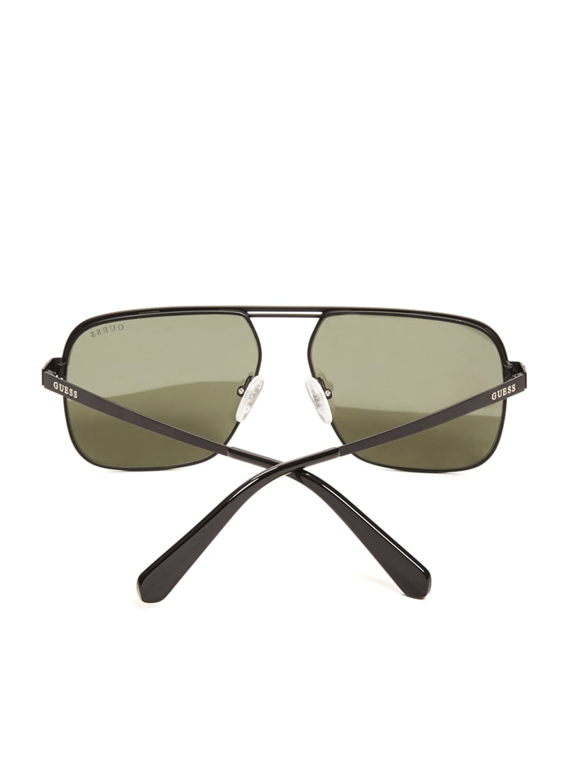 Grey Men's Guess Top Bar Aviator Sunglasses | 4065281-FA