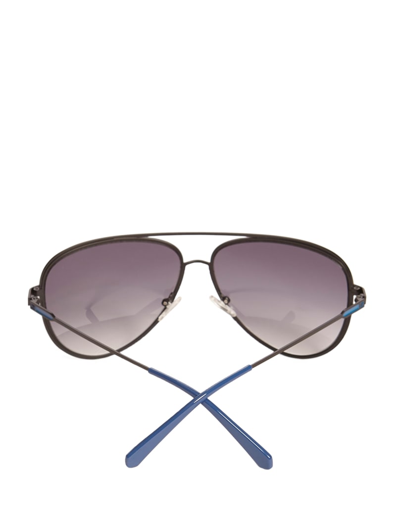 Grey Men's Guess Wesley Metal Aviator Sunglasses | 8741536-YO