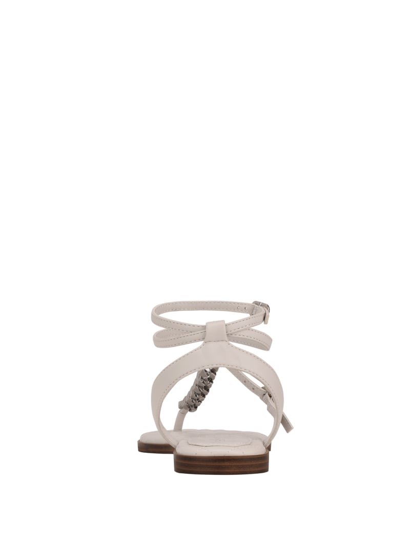 Grey Women's Guess Brighti Chain T-Strap Sandals | 7264813-BD