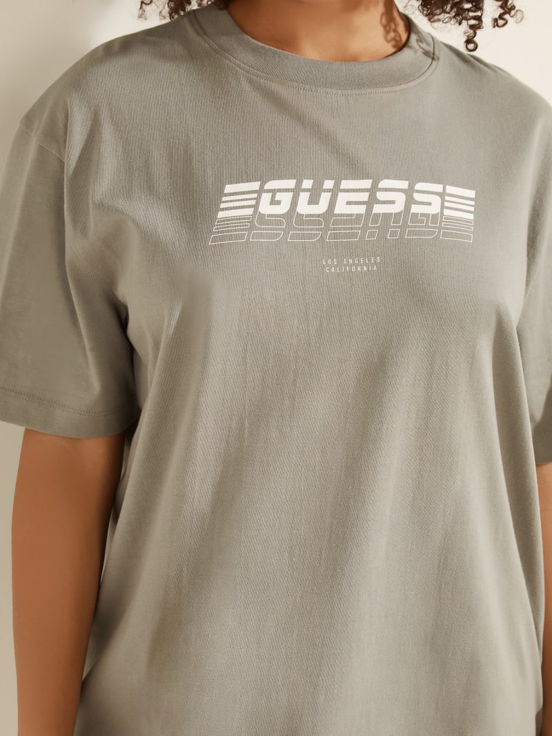 Grey Women's Guess Eco Dalya Logo Tee Tops | 3908542-XB