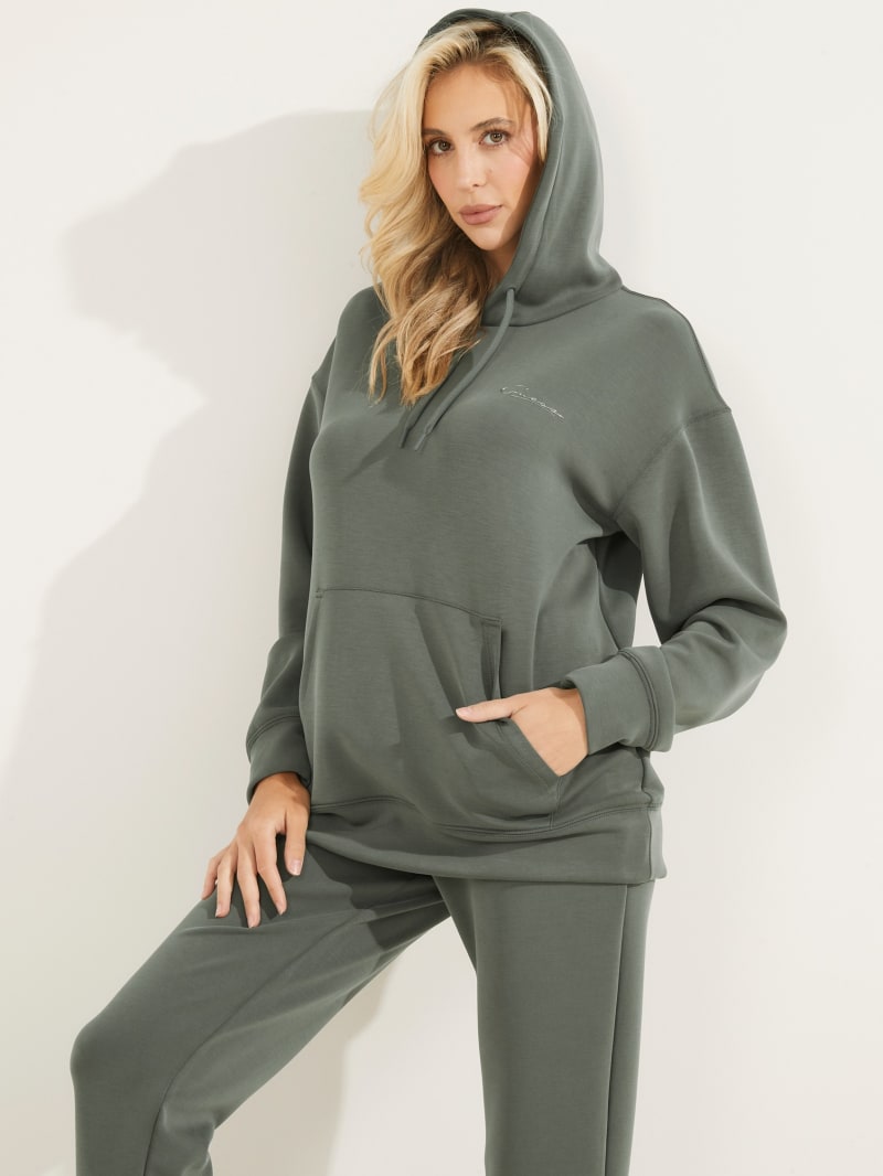 Grey Women's Guess Eco Effie Hoodie | 2094137-JI