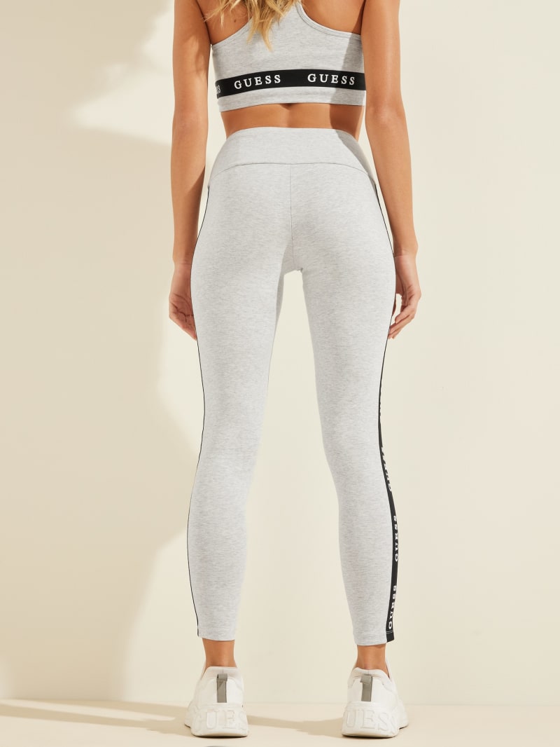 Grey Women's Guess Eco Logo Tape Leggings Pants | 1290357-NR