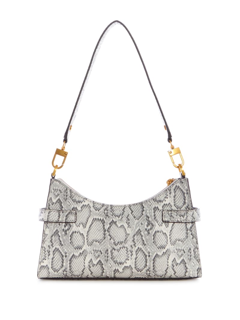 Grey Women's Guess Zadie Python Shoulder Bags | 7238169-ON