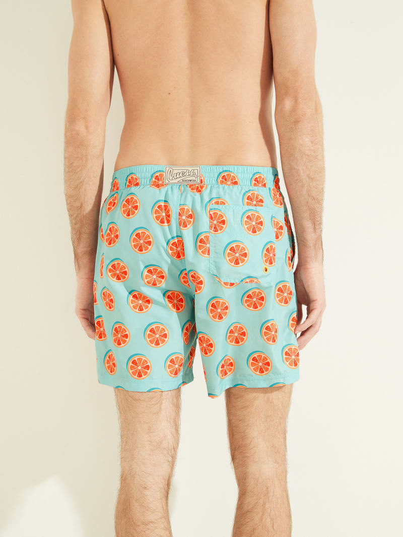 Lemon Men's Guess Citrus Woven Swim Trunks Swimwear | 5740926-SH