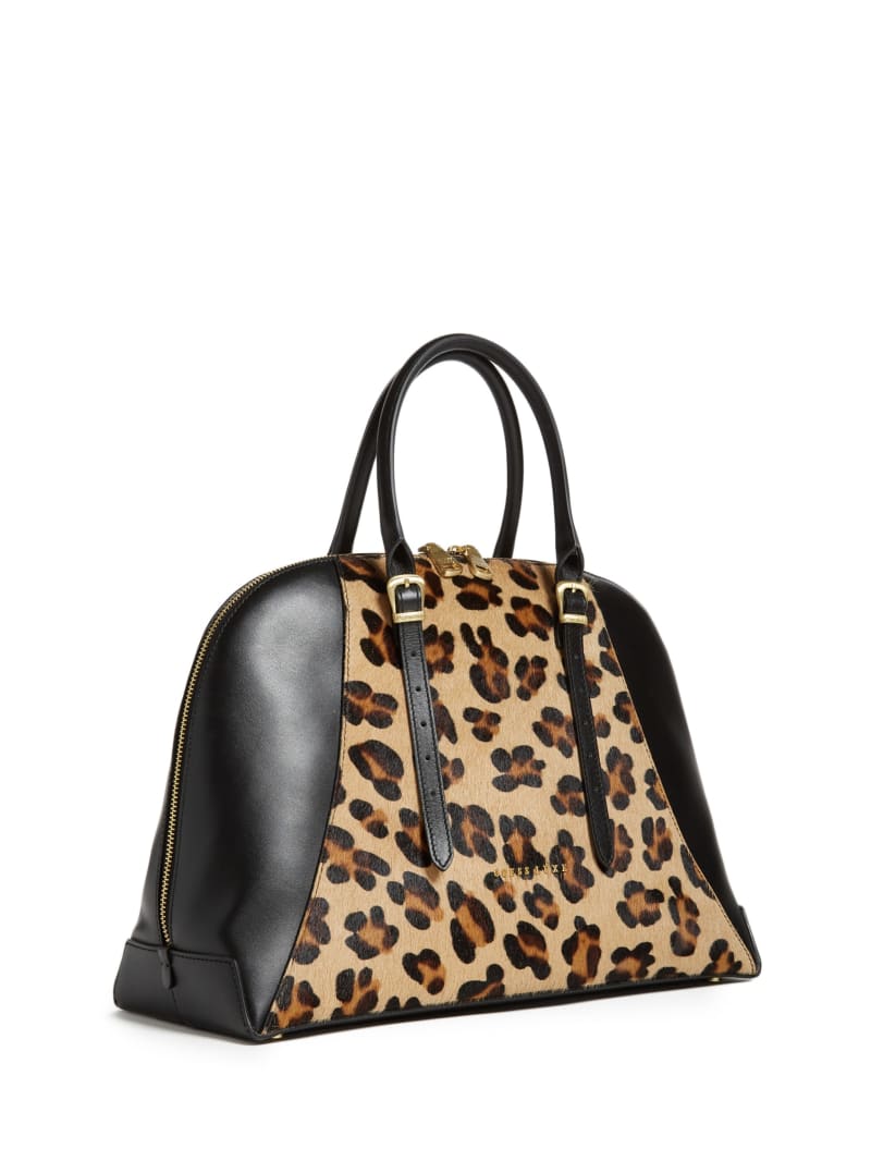 Leopard Women's Guess Lady Luxe Leather Dome Tote Bags | 5073921-NQ