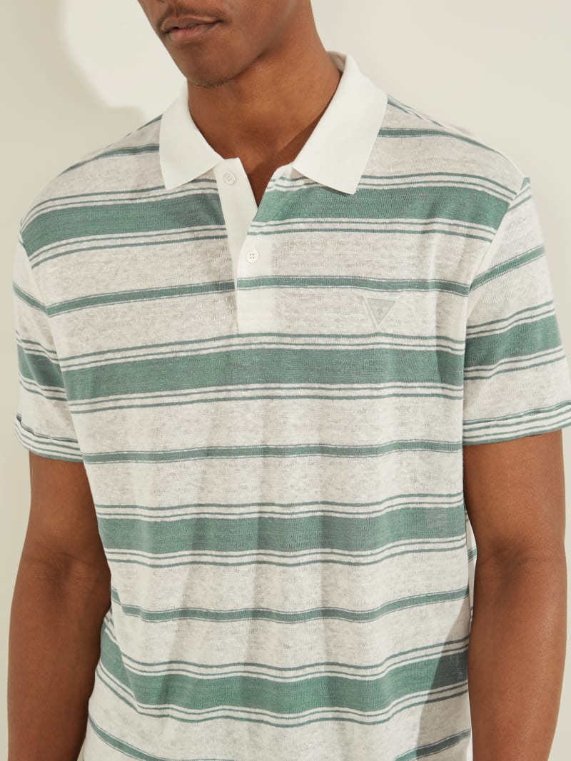 Light Blue / White Men's Guess Eco Josu Shirts | 4986150-GZ