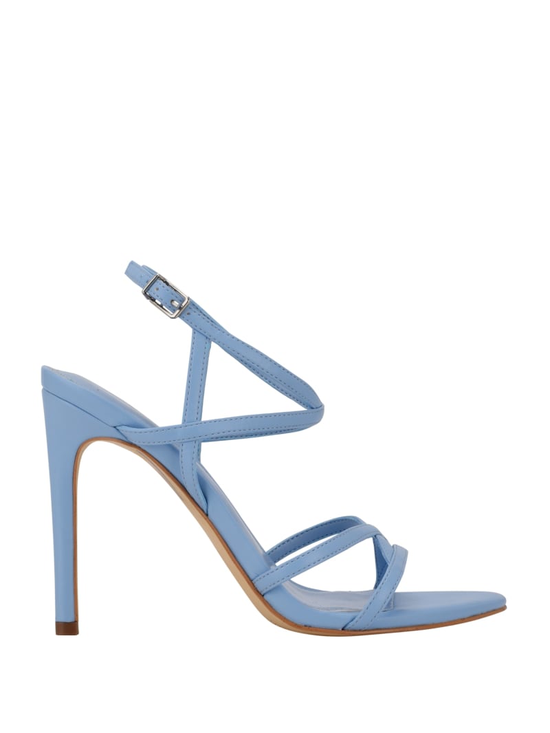 Light Blue Women's Guess Fumi Strappy Heels | 8201437-GF