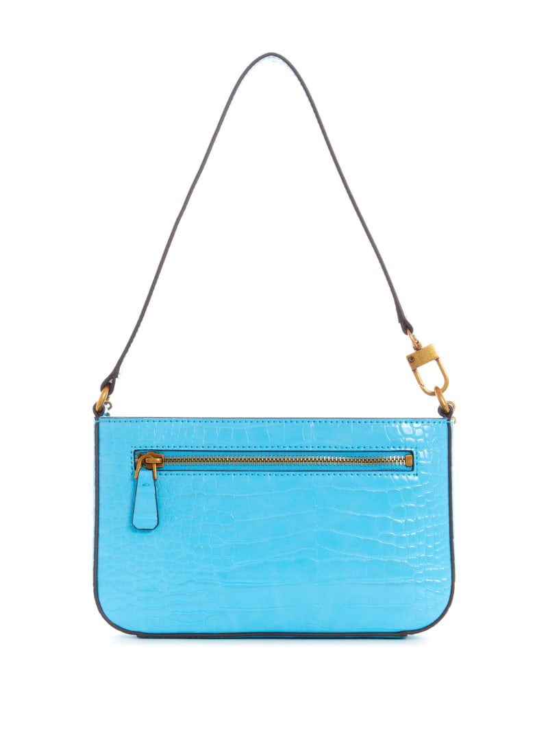 Light Blue Women's Guess Katey Croc Mini Bag | 5976813-BA