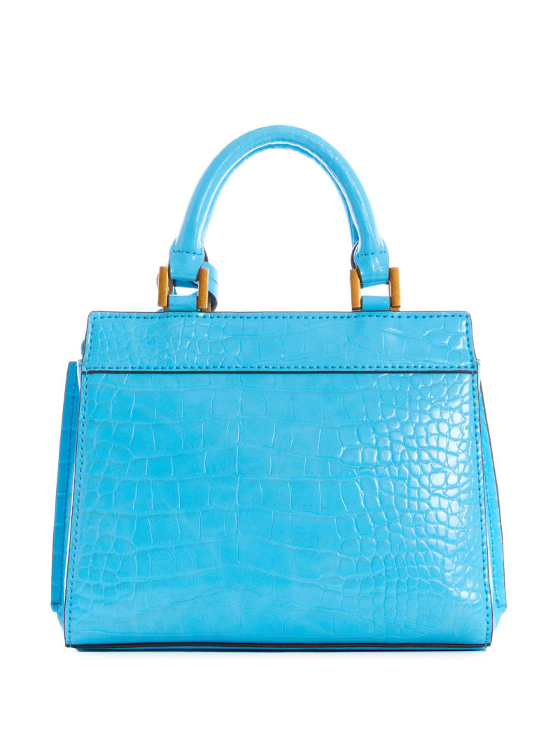 Light Blue Women's Guess Katie Croc Satchel Bags | 5379461-UB