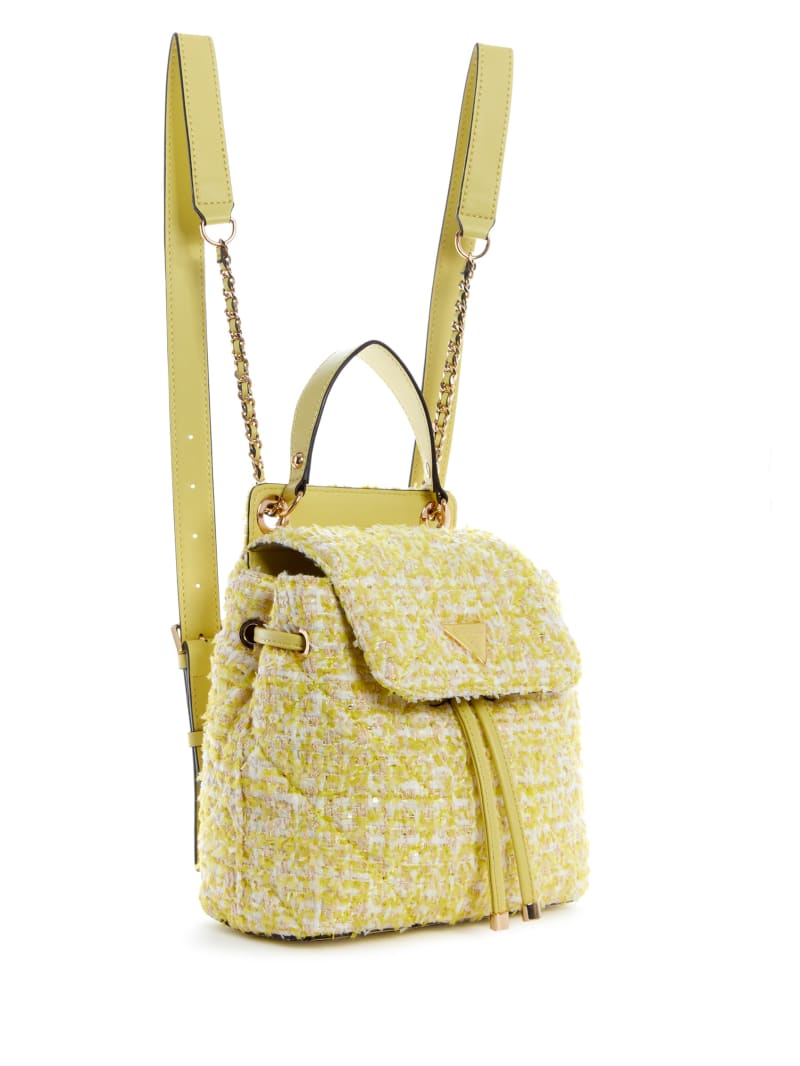 Light Gold Women's Guess Cessily Flap Backpacks | 3120489-OD