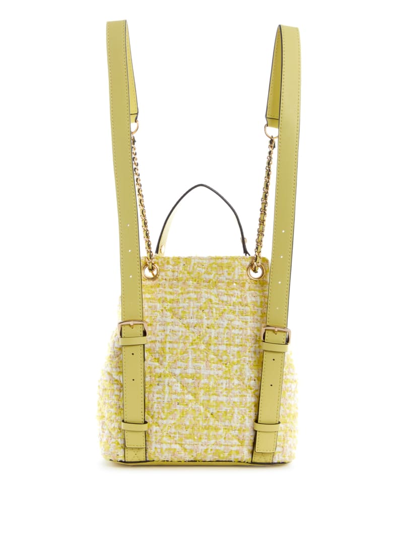 Light Gold Women's Guess Cessily Flap Backpacks | 3120489-OD