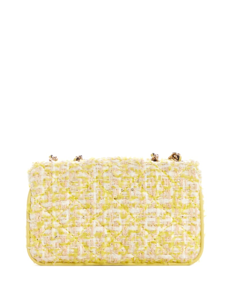 Light Gold Women's Guess Cessily Tweed Micro Mini Bag | 4935106-SG