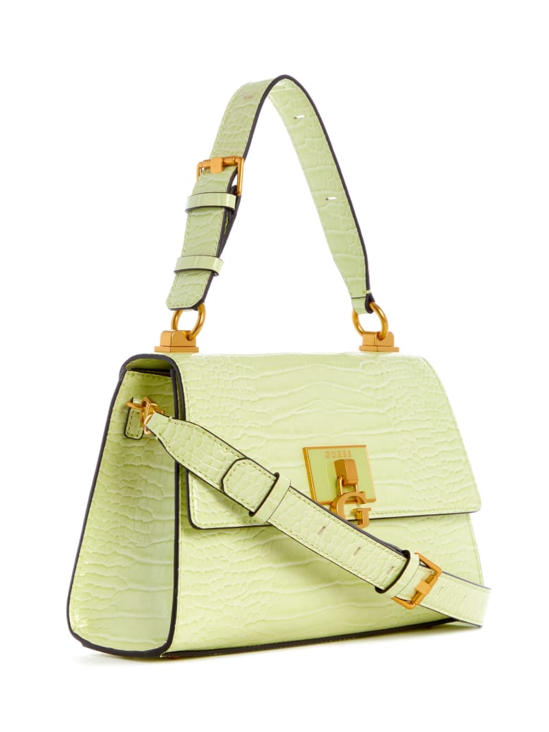 Light Gold Women's Guess Stephi-Handle Satchel Bags | 9765120-WE