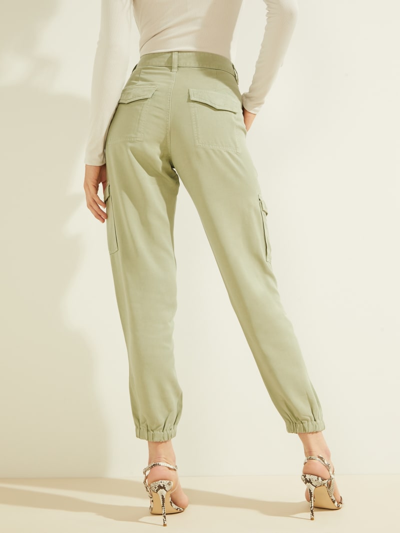 Light Green Women's Guess Bowie Chino Cargos Pants | 3981574-AT