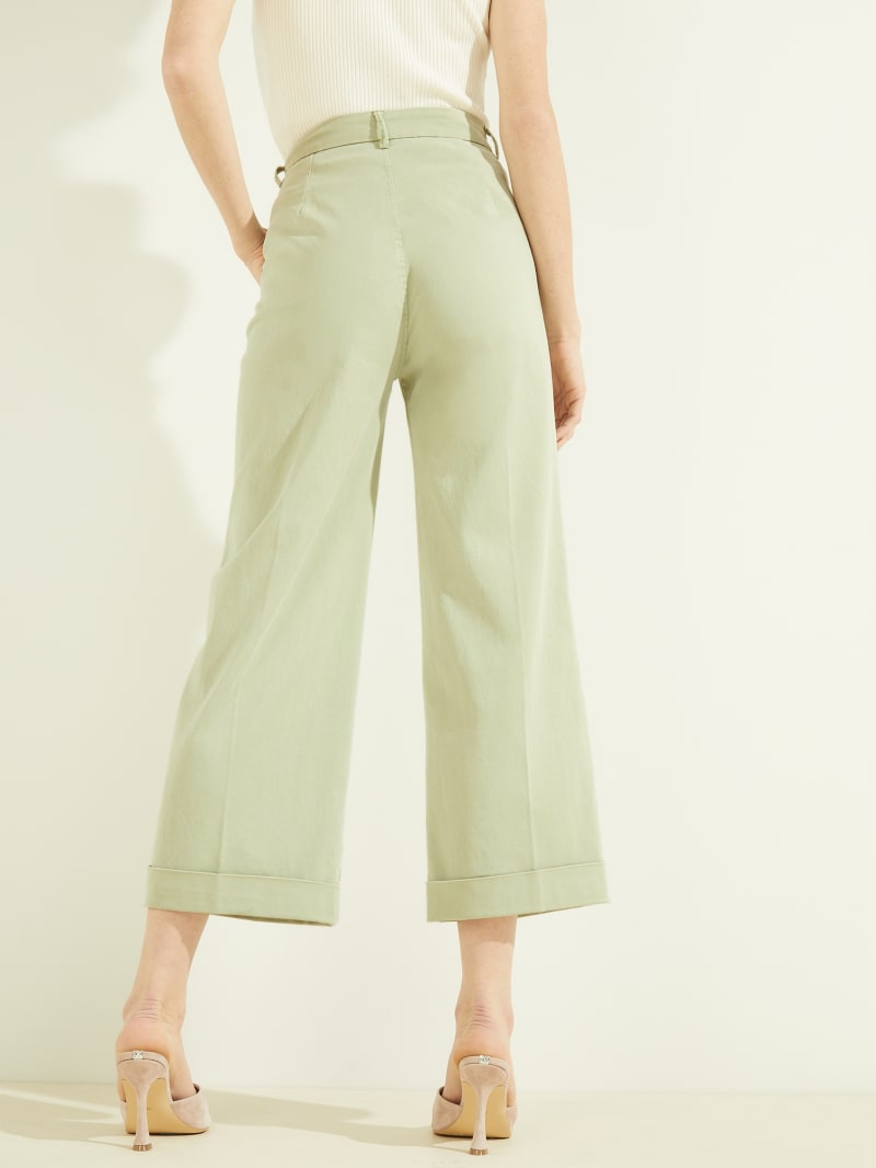 Light Green Women's Guess Matilde Wide Legs Pants | 1927053-MR