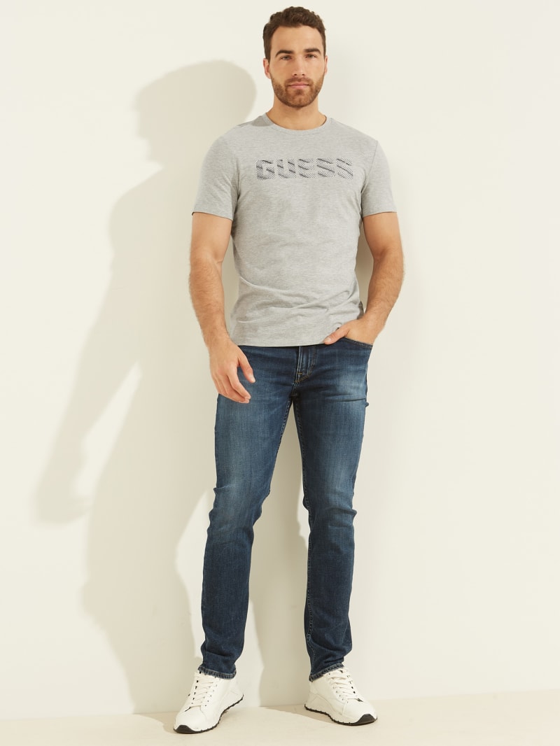 Light Grey Men's Guess Magick Logo Tee T Shirts | 4538927-QK