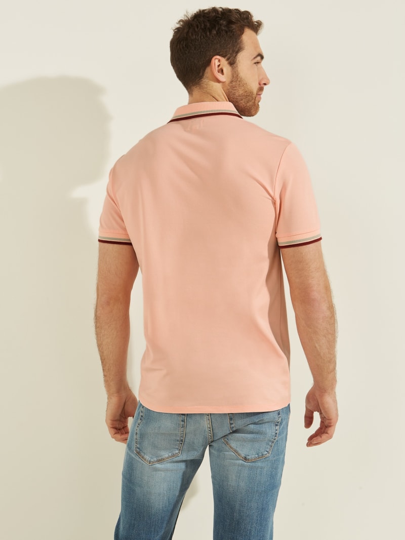 Light Pink Men's Guess Sports Pique Shirts | 8325460-DB