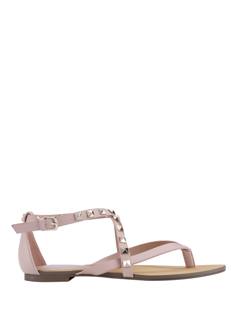 Light Pink Women's Guess Nizana Strappy Stud Sandals | 1503974-CG