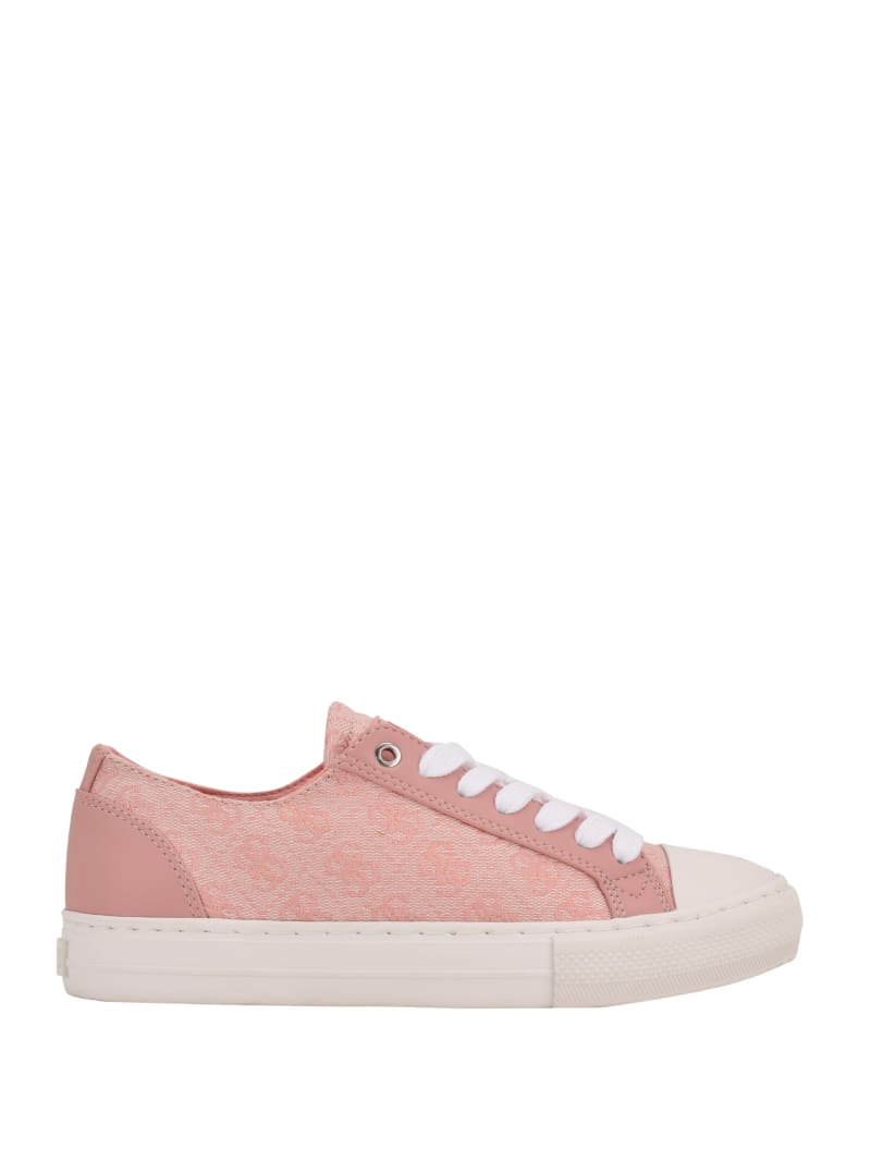 Light Pink Women's Guess Passit Logo Low-Top Sneakers | 0216458-FJ