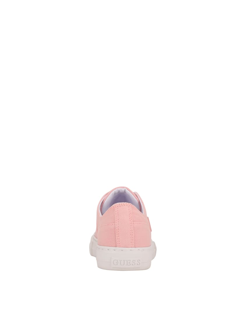 Light Pink Women's Guess Pranze Low-Top Canvas Sneakers | 2643985-JA