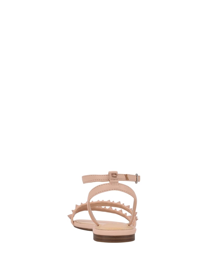 Light Pink Women's Guess Teagin Studded Sandals | 1453879-KE