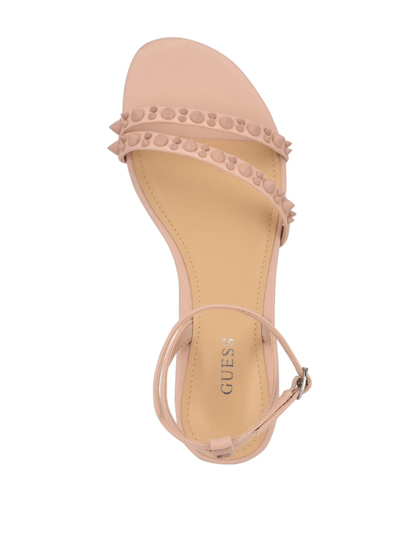 Light Pink Women's Guess Teagin Studded Sandals | 1453879-KE