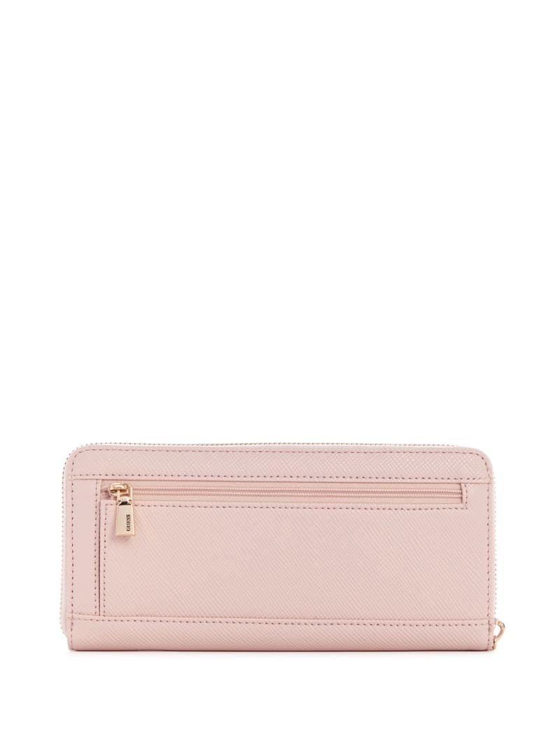 Light Rose Women's Guess Laurel Large Zip-Around Wallets | 4895261-CT