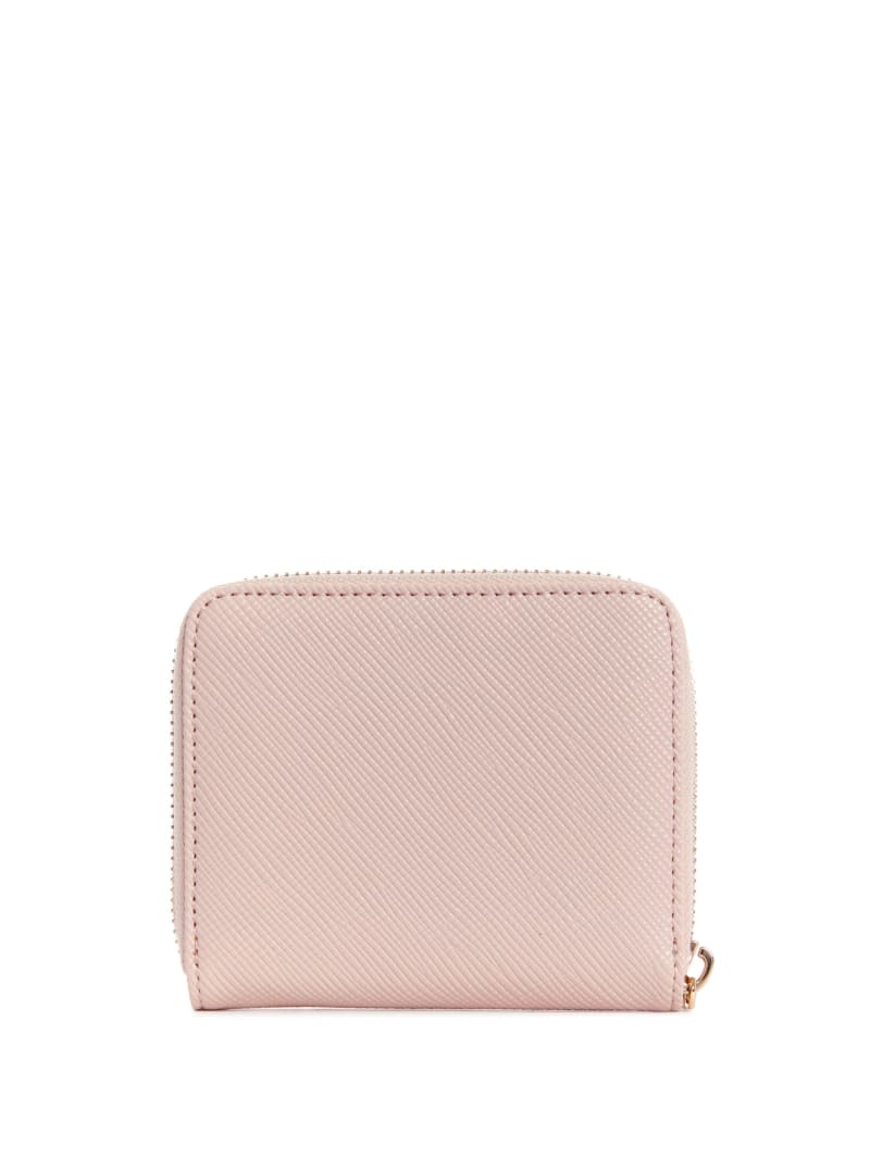 Light Rose Women's Guess Laurel Small Zip-Around Wallets | 6158739-SL