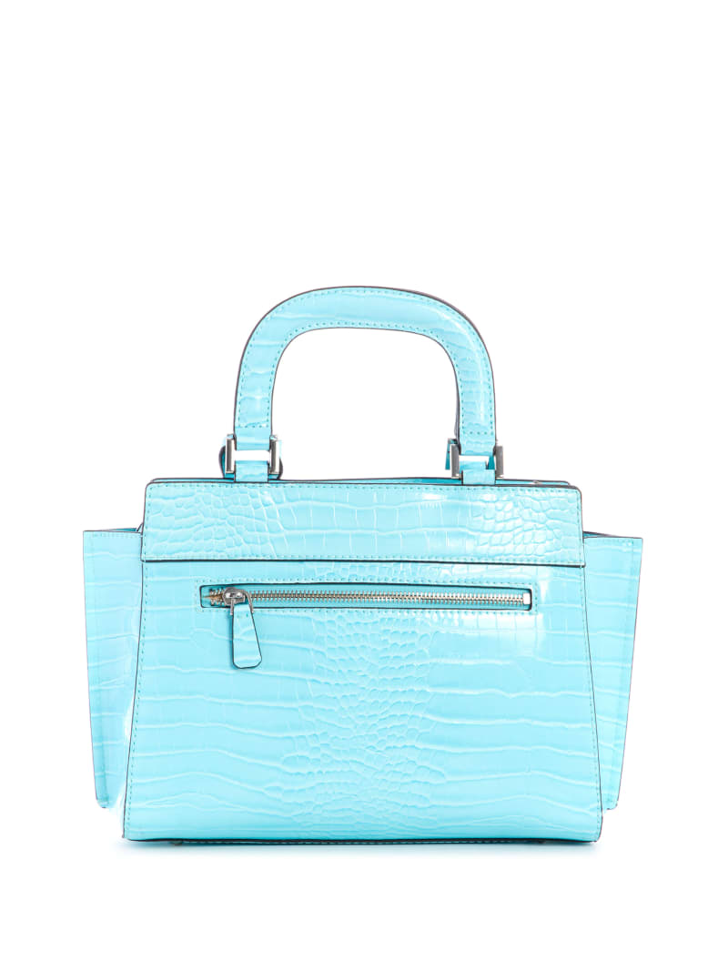 Light Turquoise Women's Guess Katey Girlfriend Satchel Bags | 6102385-EK