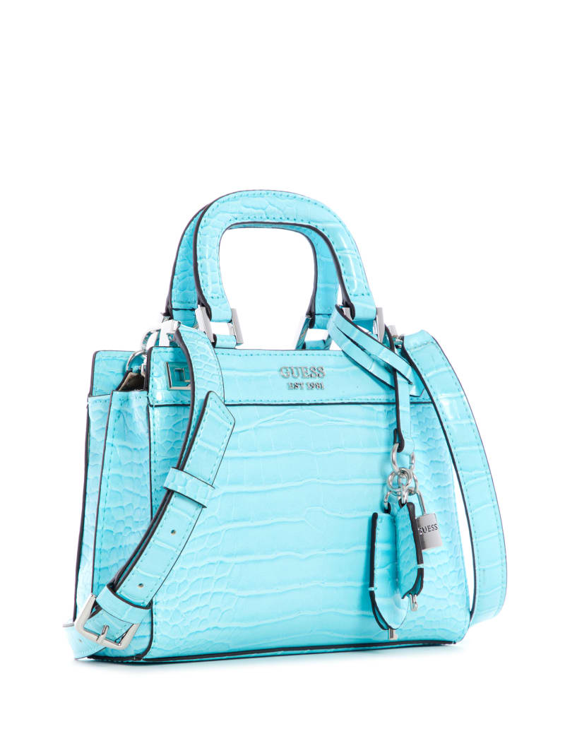 Light Turquoise Women's Guess Katey Satchel Bags | 7564238-UD