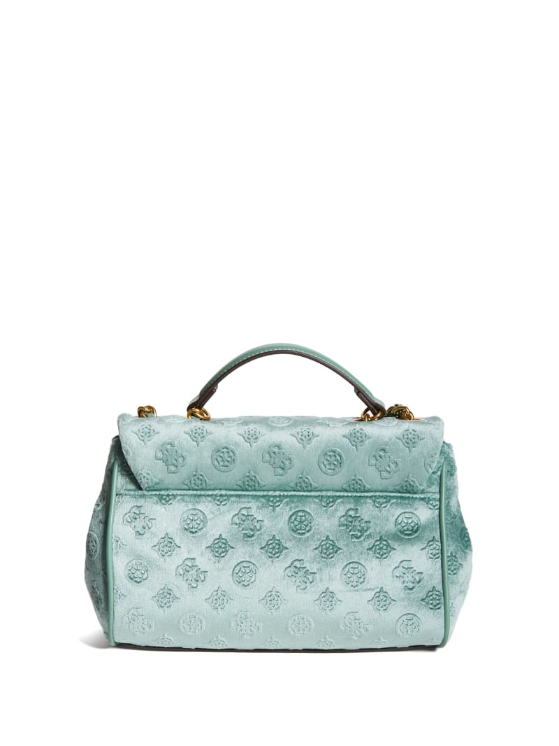 Light Turquoise Women's Guess Kimi Logo Convertible Crossbody Bags | 7580614-GO