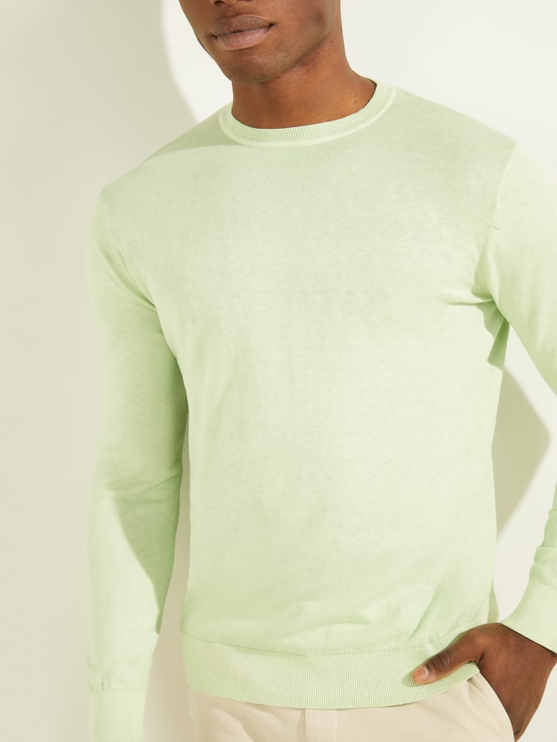 Mint Men's Guess Essential Crewneck Sweaters | 7835014-IR