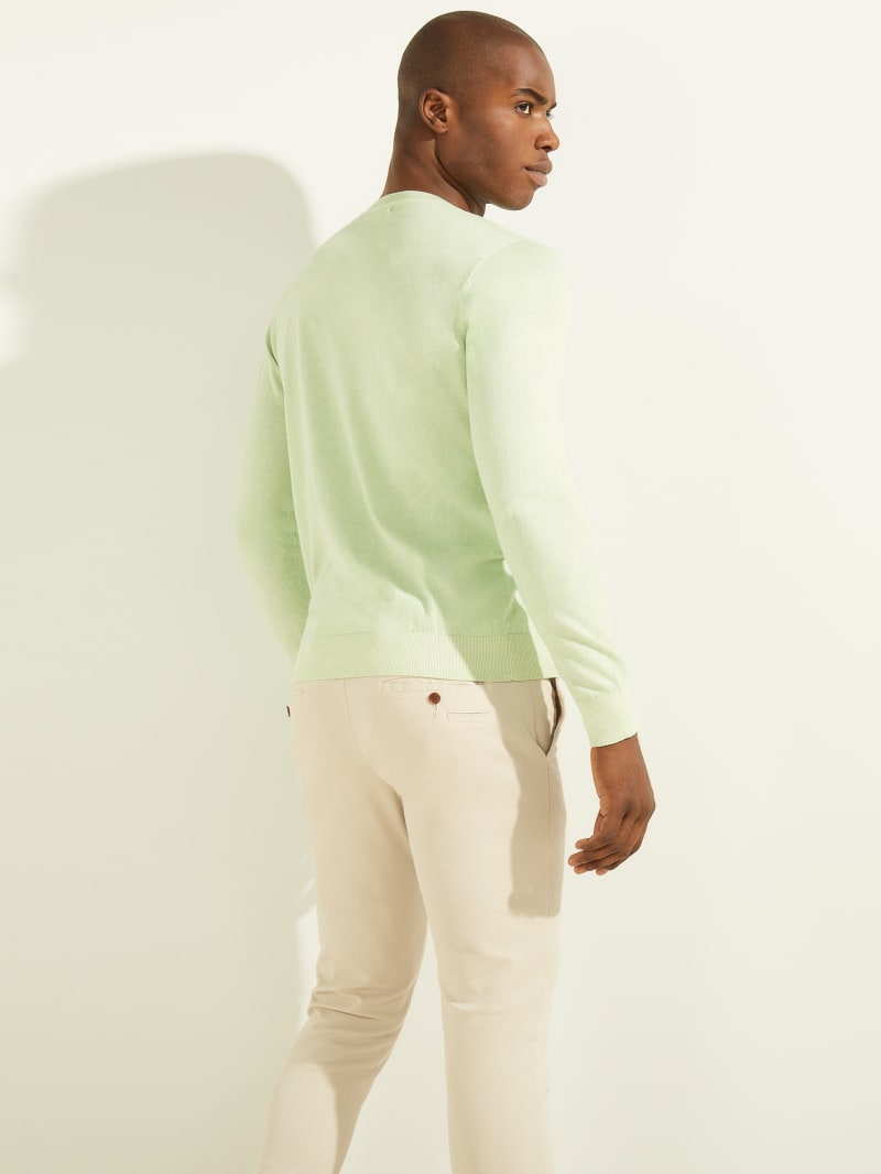 Mint Men's Guess Essential Crewneck Sweaters | 7835014-IR