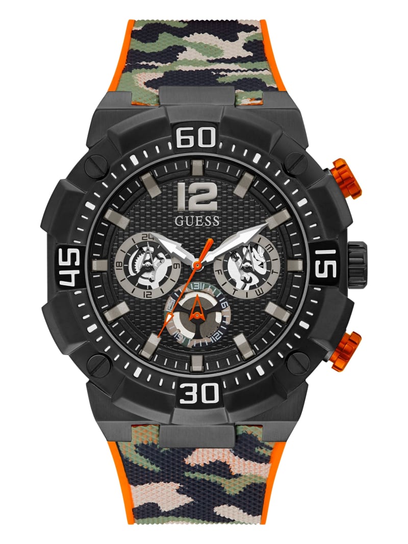 Multicolor Men\'s Guess Camo Chrono-Look Multifunction Watches | 3478152-TY