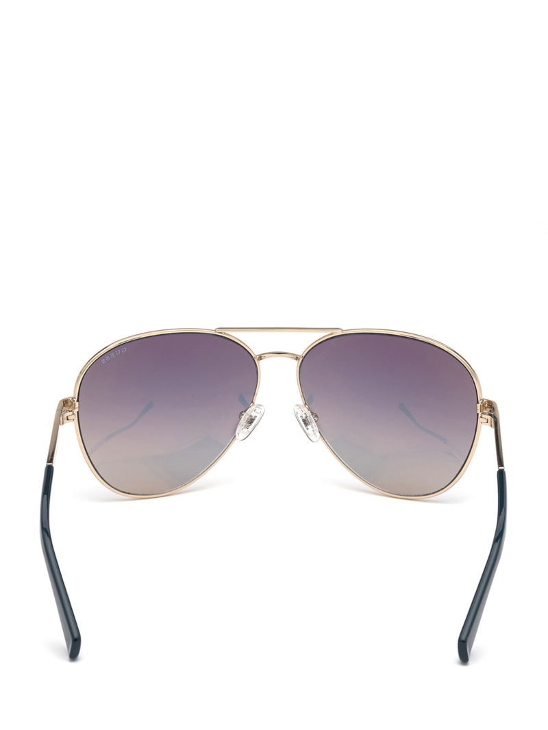 Multicolor Men's Guess Greg Aviator Sunglasses | 0946538-UW