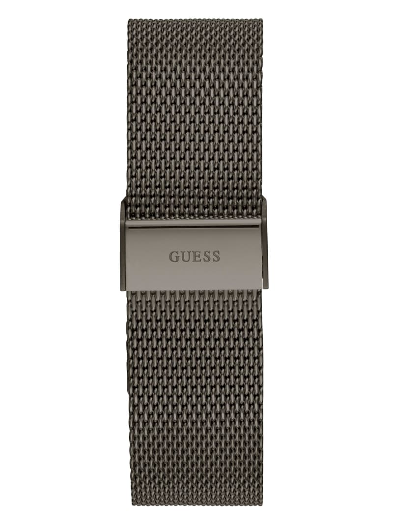 Multicolor Men's Guess Gunmetal And Blue Mesh Multifunctional Watches | 7485691-JO