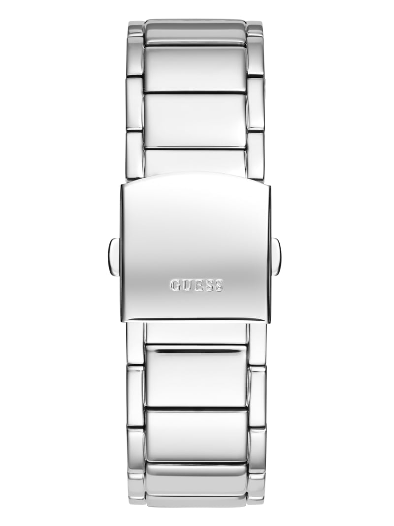 Multicolor Men's Guess Silver-Tone Barrel Analog Watches | 9032186-PR