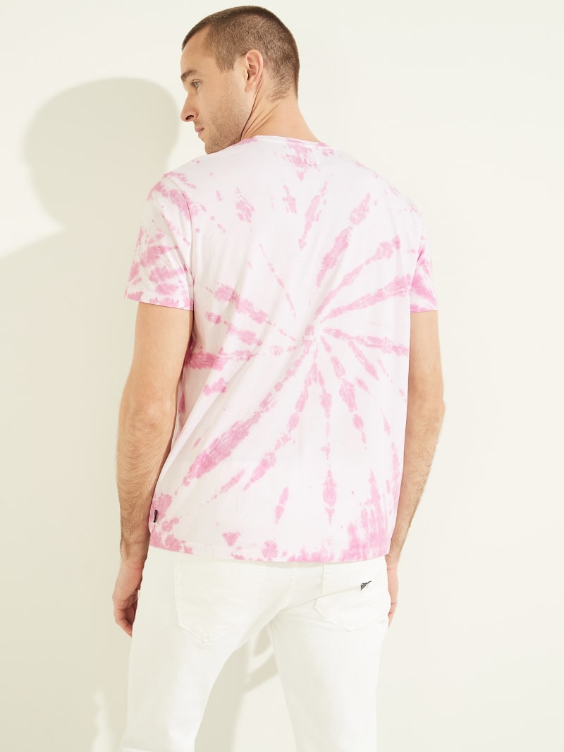 Multicolor Men's Guess Twisted Tie-Dye Tee T Shirts | 6528039-GB