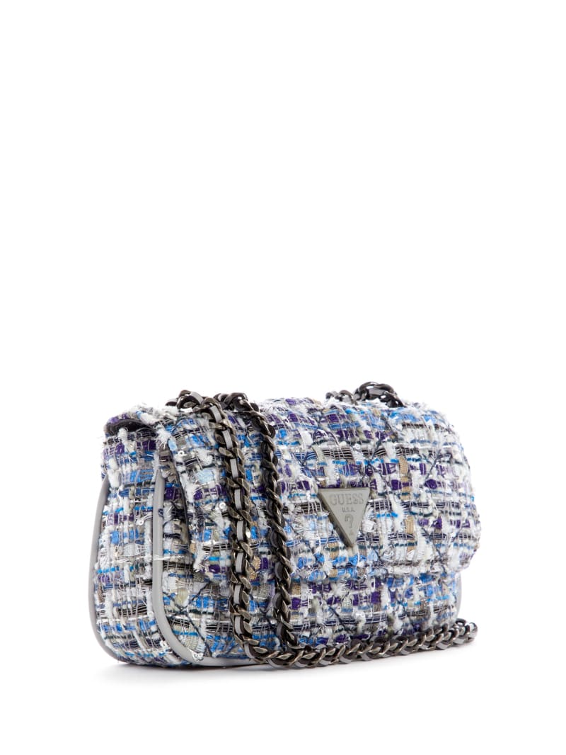 Multicolor Women's Guess Cessily Tweed Convertible Mini Bag | 4315097-YW