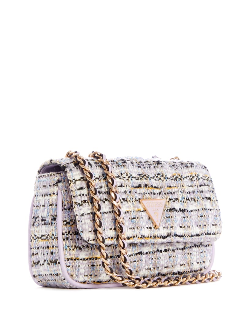 Multicolor Women's Guess Cessily Tweed Micro Mini Bag | 2354091-AF