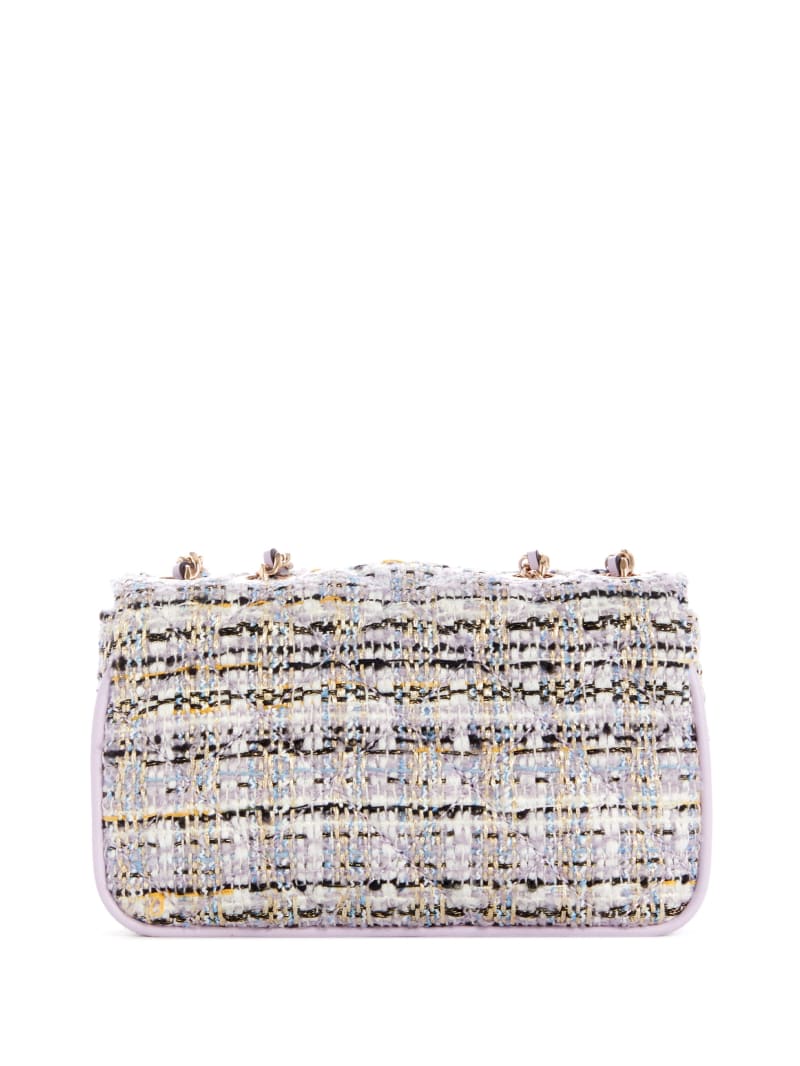 Multicolor Women's Guess Cessily Tweed Micro Mini Bag | 2354091-AF