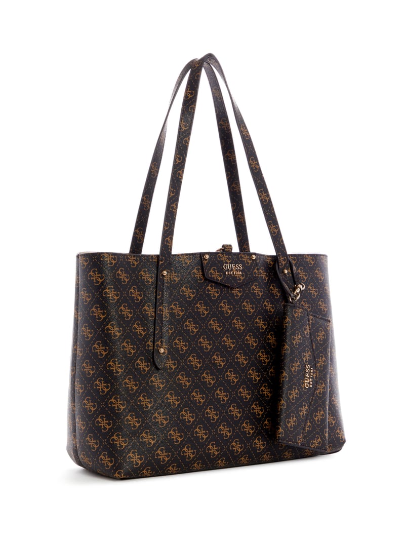 Multicolor Women's Guess Eco Brenton Logo Tote Bags | 9071426-HF