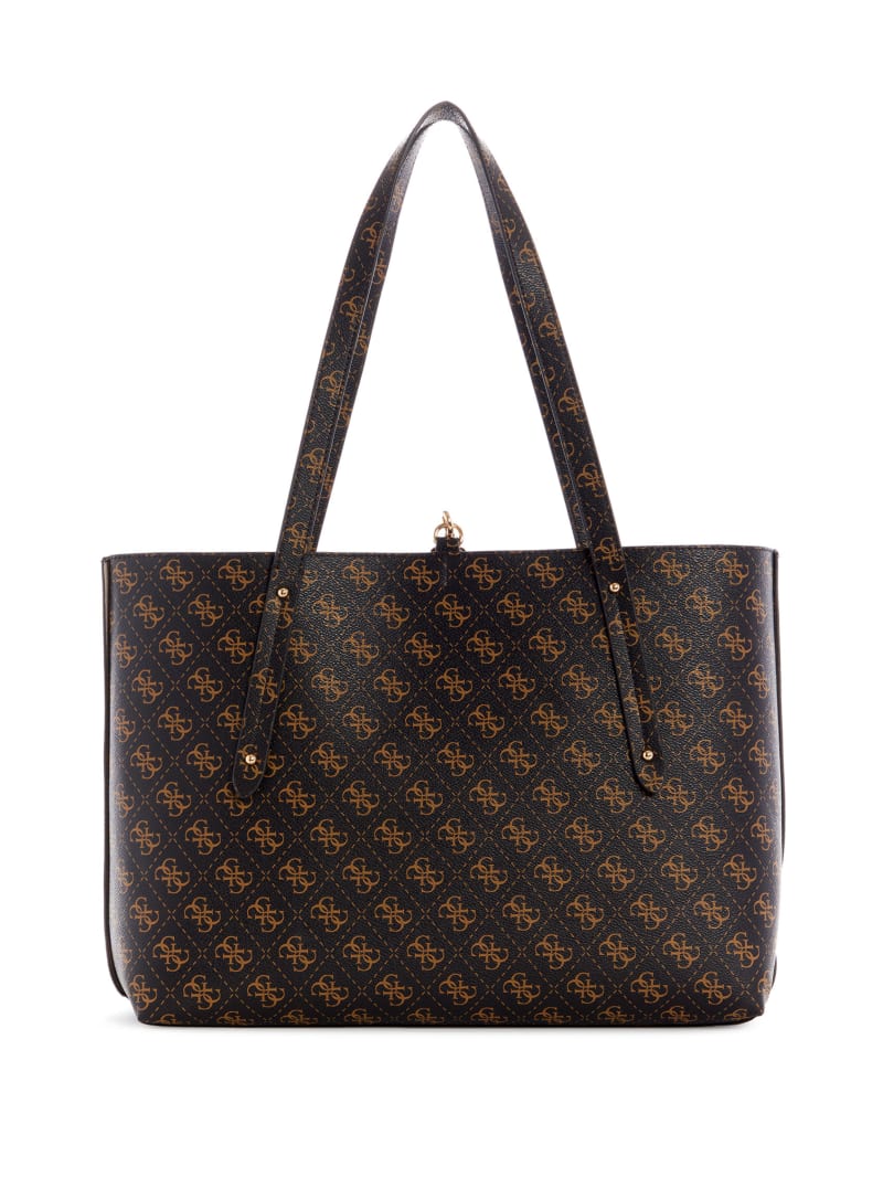 Multicolor Women's Guess Eco Brenton Logo Tote Bags | 9071426-HF