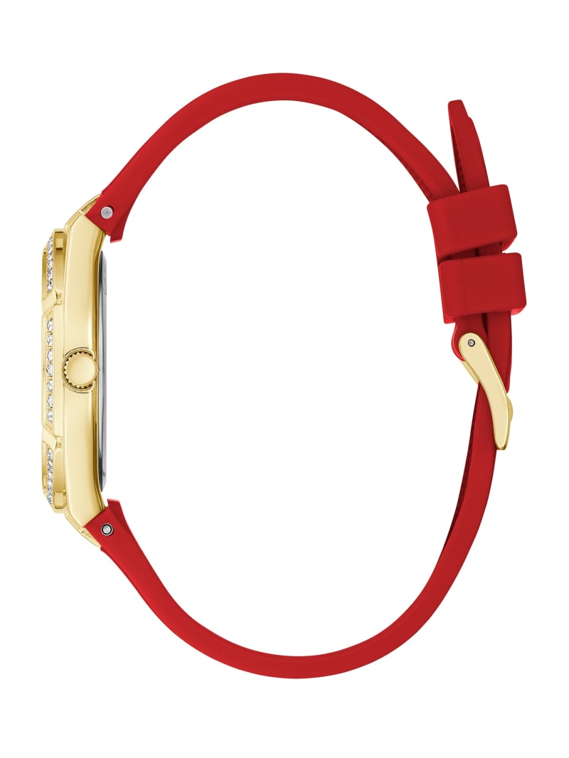 Multicolor Women's Guess Gold-Tone and Red Analog Watches | 4035916-DM