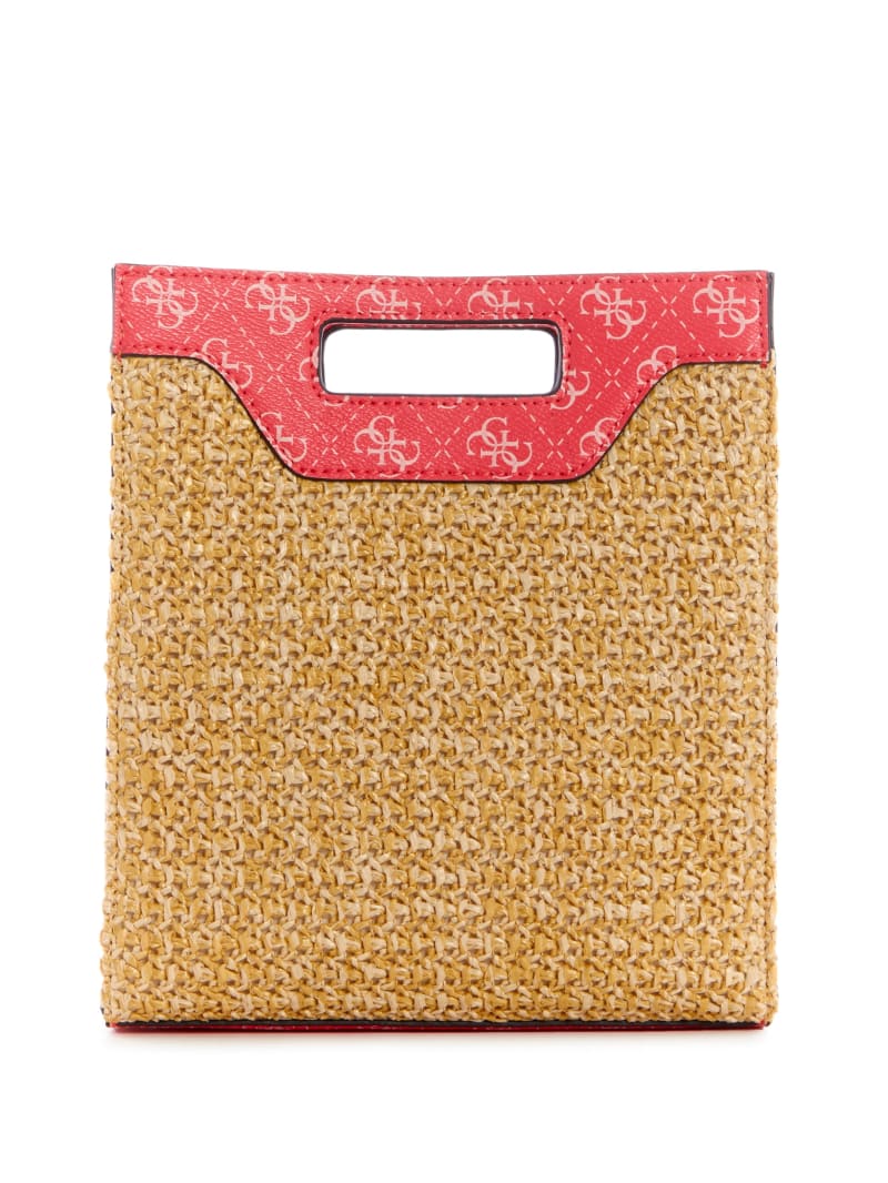 Multicolor Women's Guess Kasinta Raffia Cutout Mini Bag | 3984720-OP