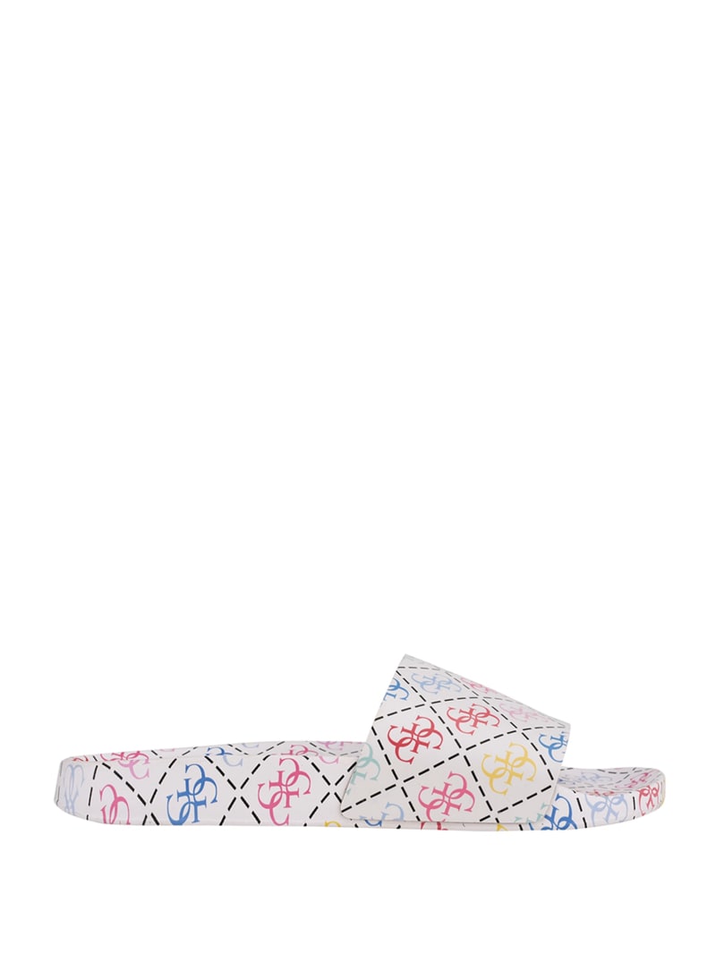 Multicolor Women's Guess Savan Logo Pool Slides | 0592146-CT